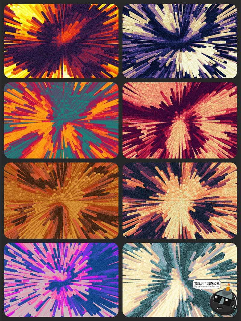 图片[4]-复古科幻3D抽象爆炸颗粒噪点几何图形装饰艺术背景JPG图片素材-设计猿