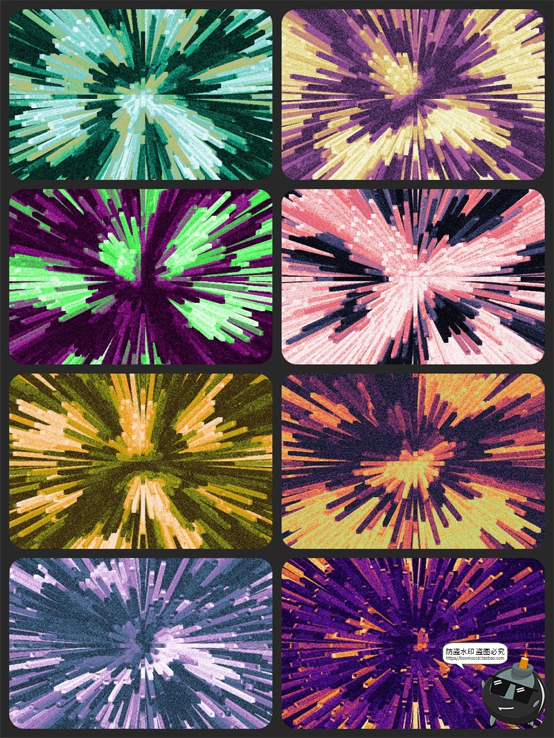 图片[6]-复古科幻3D抽象爆炸颗粒噪点几何图形装饰艺术背景JPG图片素材-设计猿