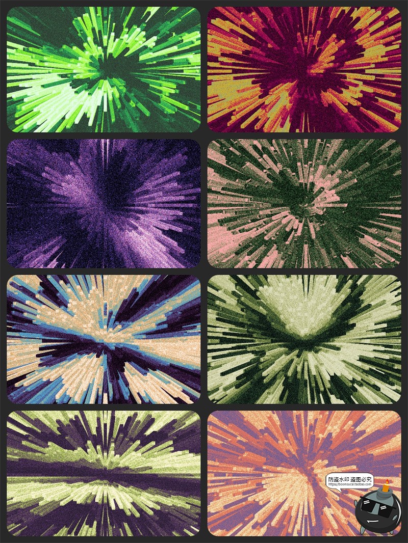 图片[7]-复古科幻3D抽象爆炸颗粒噪点几何图形装饰艺术背景JPG图片素材-设计猿