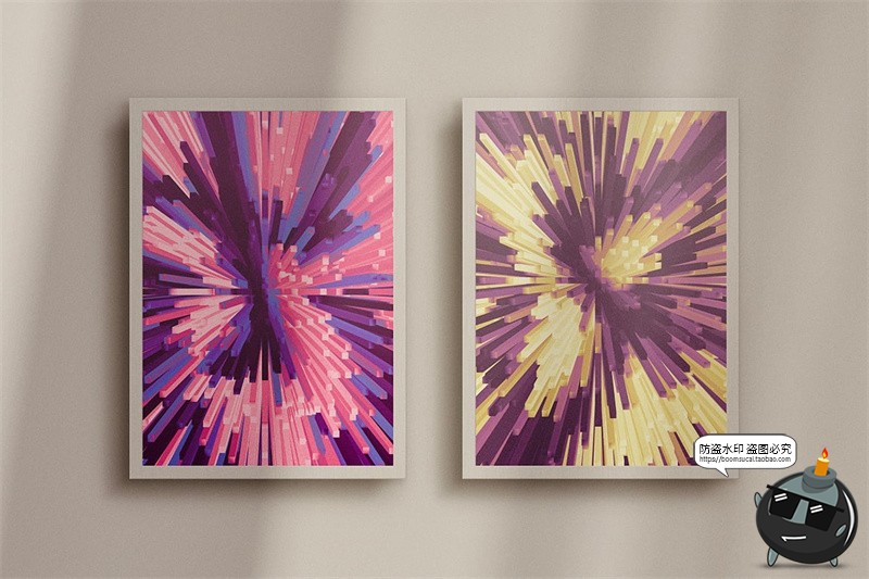 图片[8]-复古科幻3D抽象爆炸颗粒噪点几何图形装饰艺术背景JPG图片素材-设计猿