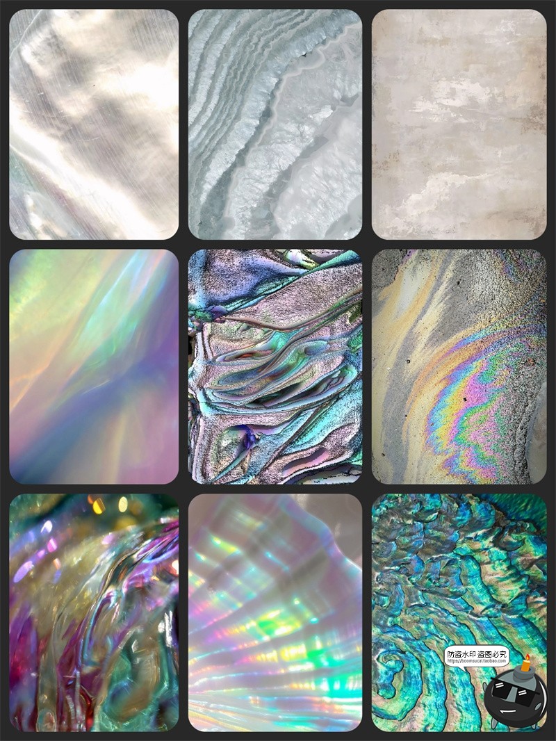 图片[2]-柔润珠光贝母珍珠贝壳光泽Y2K千禧渐变轻奢纹理背景JPG图片素材-设计猿