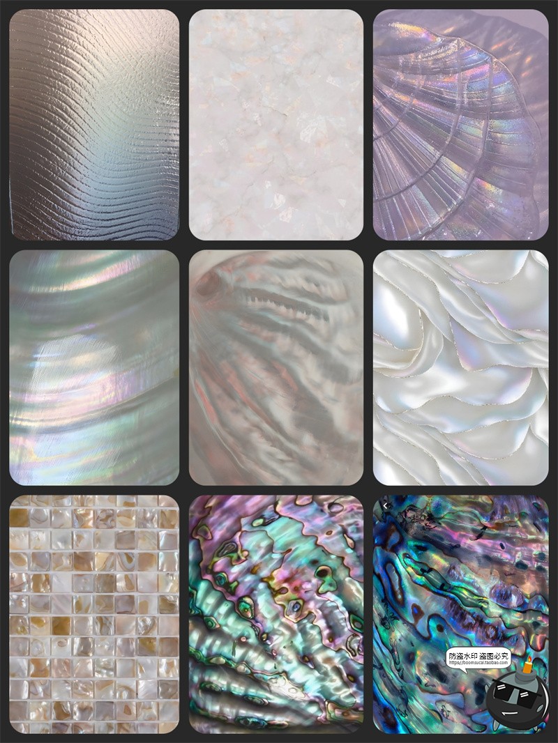 图片[3]-柔润珠光贝母珍珠贝壳光泽Y2K千禧渐变轻奢纹理背景JPG图片素材-设计猿