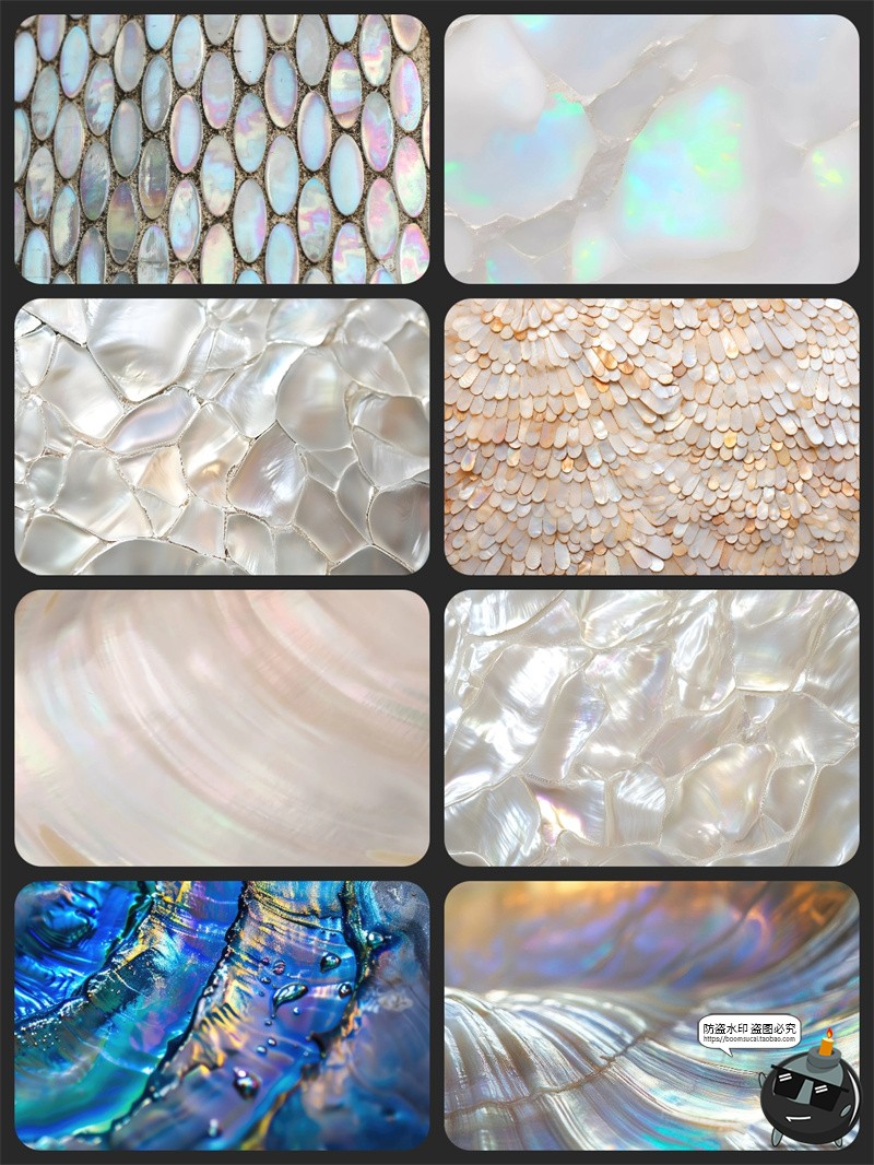 图片[6]-柔润珠光贝母珍珠贝壳光泽Y2K千禧渐变轻奢纹理背景JPG图片素材-设计猿