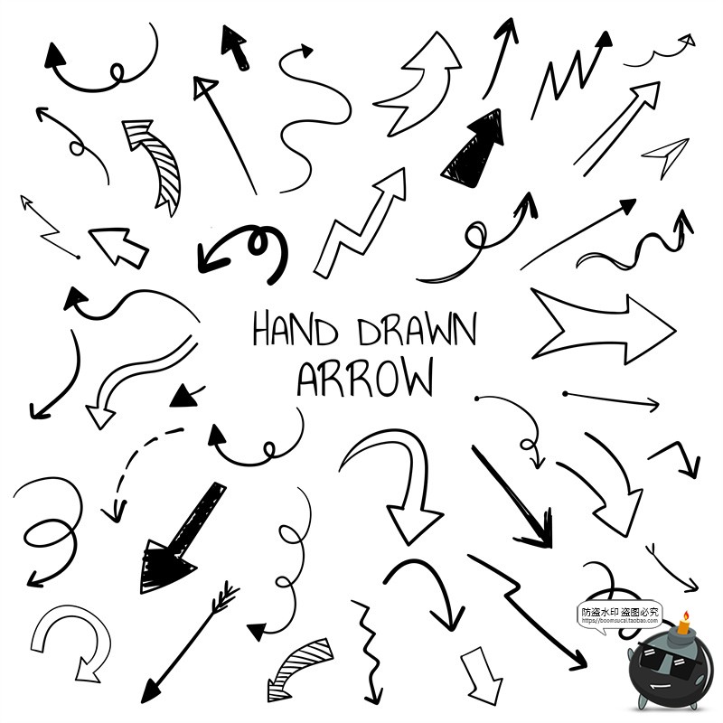 图片[6]-400款各类方向箭头指向指示图形UI图标手绘箭头AI矢量平面素材图-设计猿