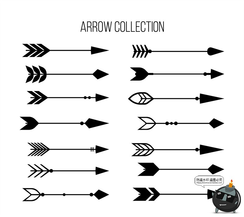 图片[7]-400款各类方向箭头指向指示图形UI图标手绘箭头AI矢量平面素材图-设计猿
