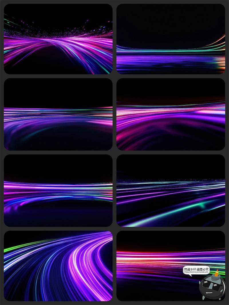 图片[7]-未来科技时尚Neon霓虹灯光轨迹动感科幻渐变背景底纹JPG图片素材-设计猿