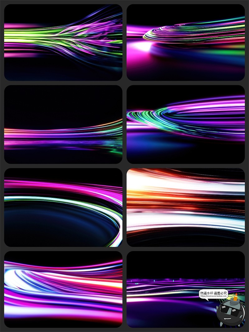 图片[9]-未来科技时尚Neon霓虹灯光轨迹动感科幻渐变背景底纹JPG图片素材-设计猿