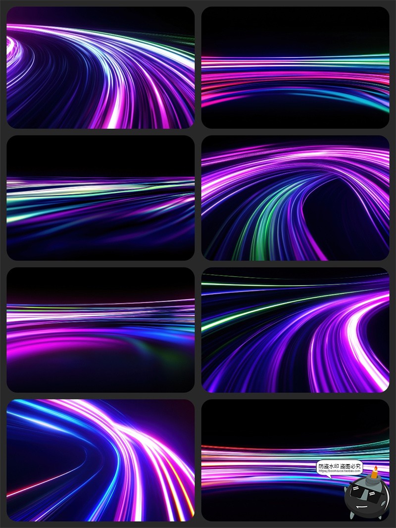 图片[10]-未来科技时尚Neon霓虹灯光轨迹动感科幻渐变背景底纹JPG图片素材-设计猿