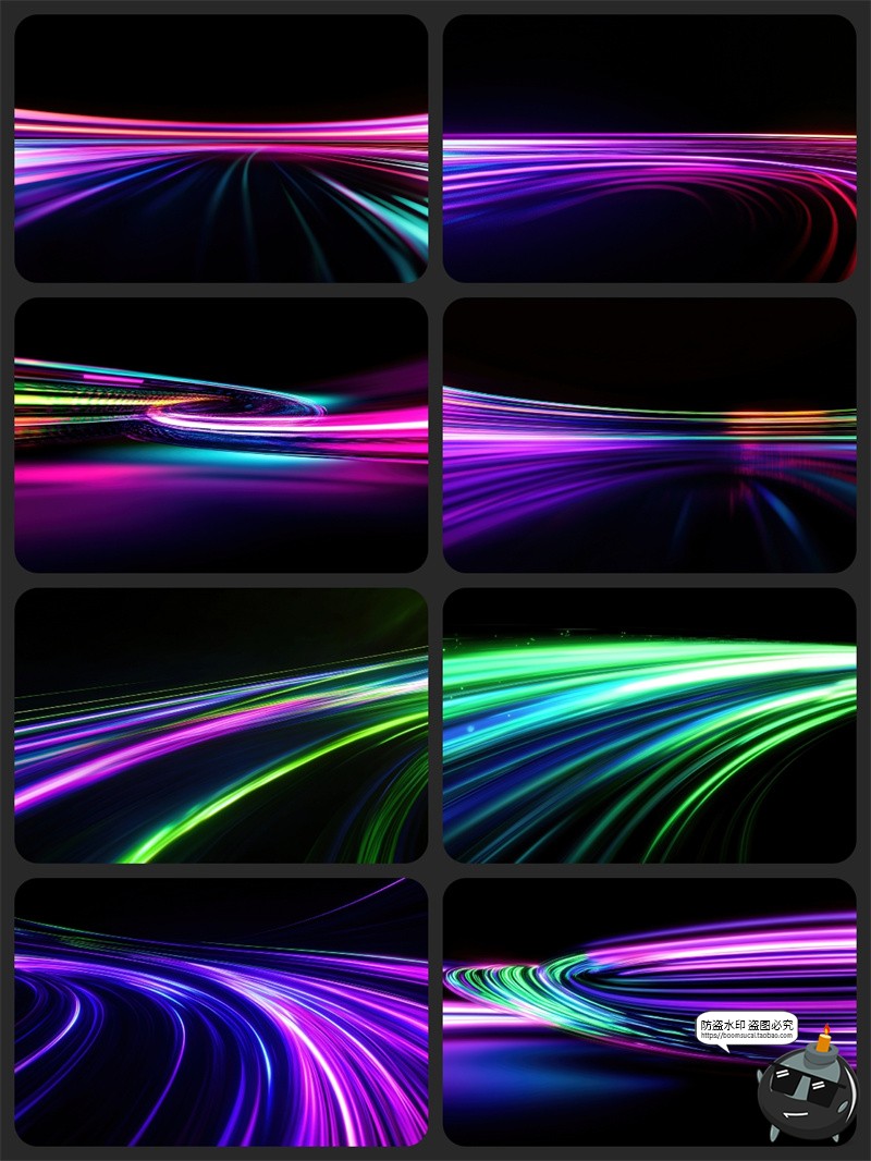 图片[13]-未来科技时尚Neon霓虹灯光轨迹动感科幻渐变背景底纹JPG图片素材-设计猿