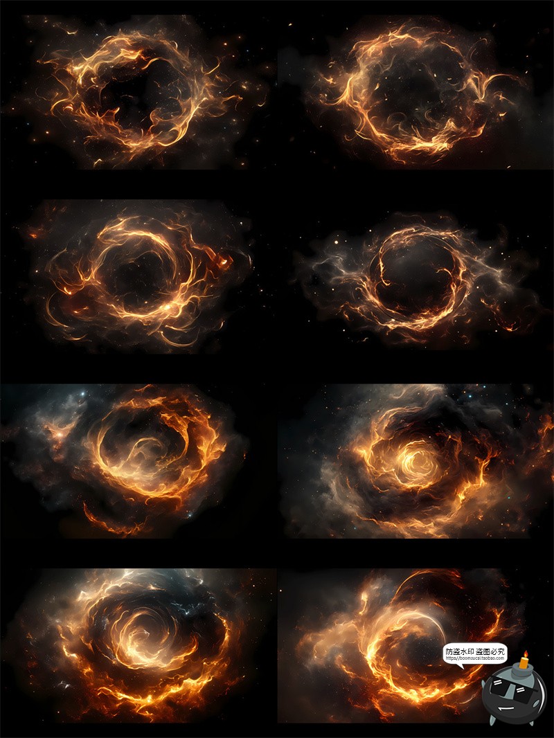 图片[2]-火焰燃烧圆环光束带冬季保暖图标特效海报装饰PNG免抠美工素材-设计猿