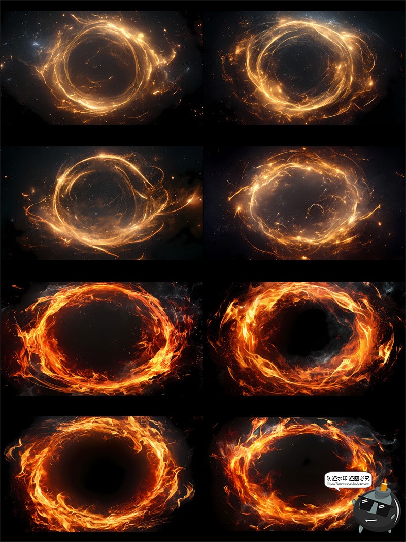 图片[4]-火焰燃烧圆环光束带冬季保暖图标特效海报装饰PNG免抠美工素材-设计猿