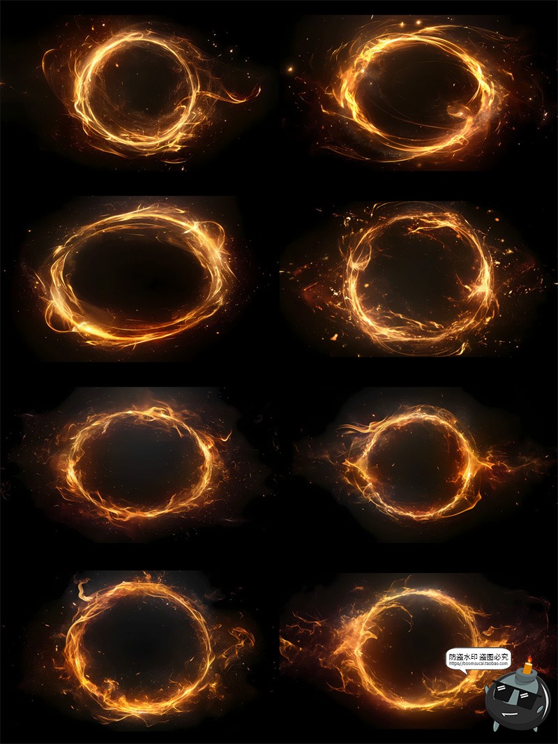 图片[8]-火焰燃烧圆环光束带冬季保暖图标特效海报装饰PNG免抠美工素材-设计猿