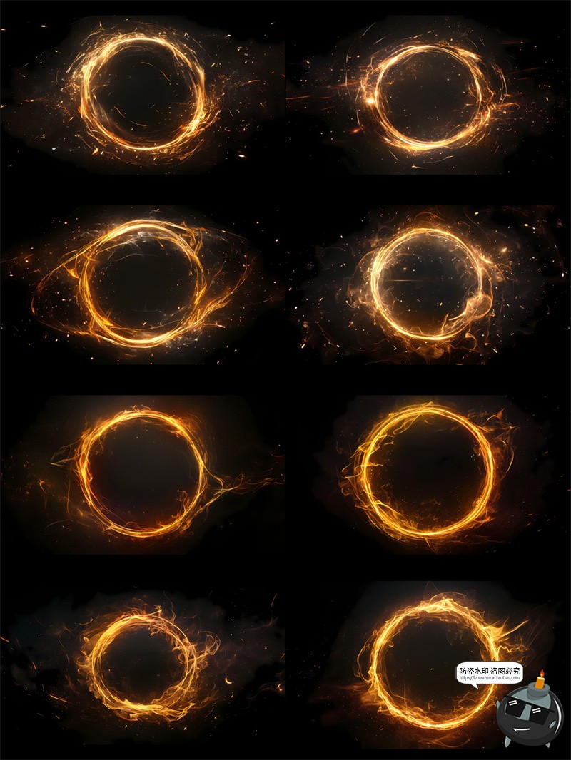 图片[9]-火焰燃烧圆环光束带冬季保暖图标特效海报装饰PNG免抠美工素材-设计猿