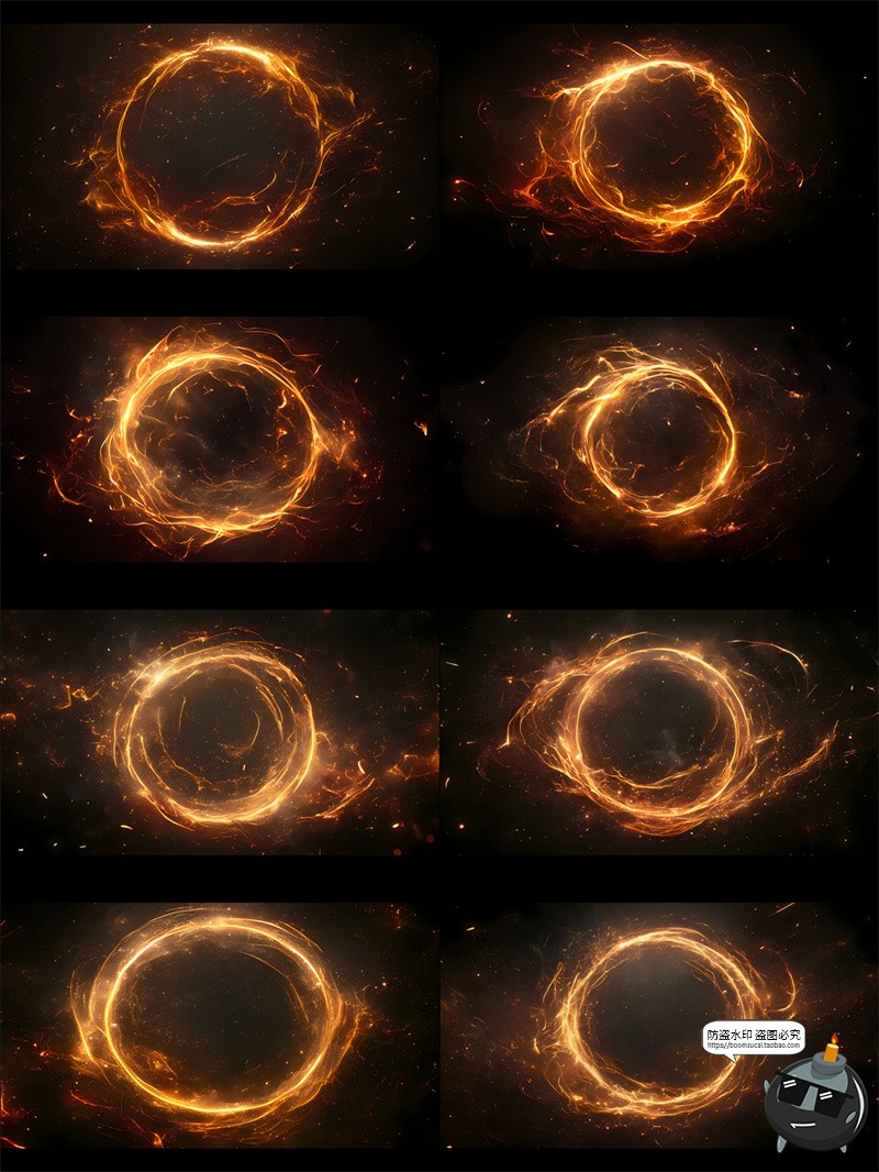 图片[10]-火焰燃烧圆环光束带冬季保暖图标特效海报装饰PNG免抠美工素材-设计猿