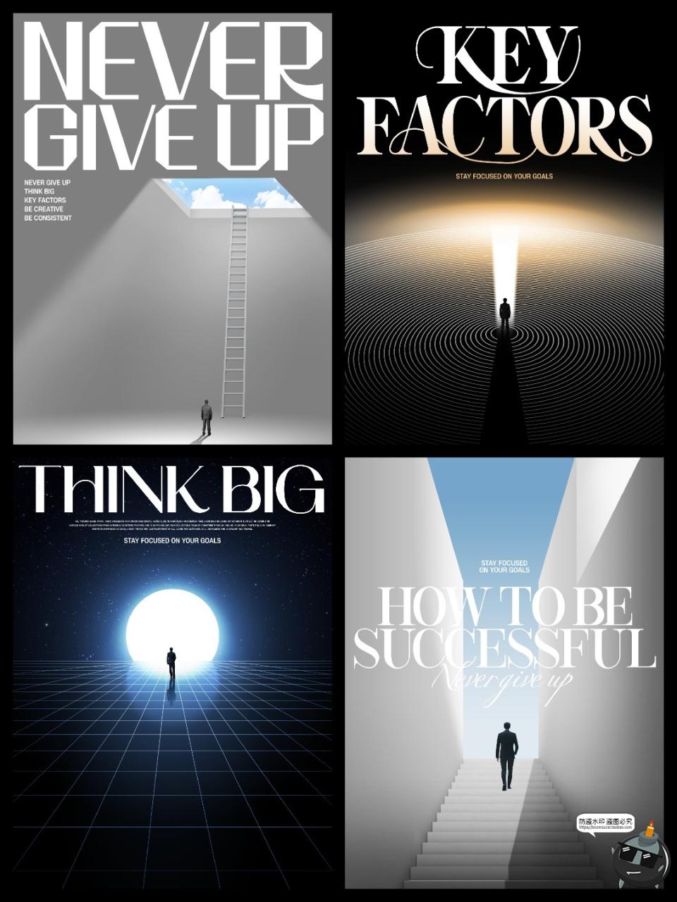 图片[2]-未来科幻抽象超现实主义商业职场楼梯空间创意海报PSD模板ps素材-设计猿