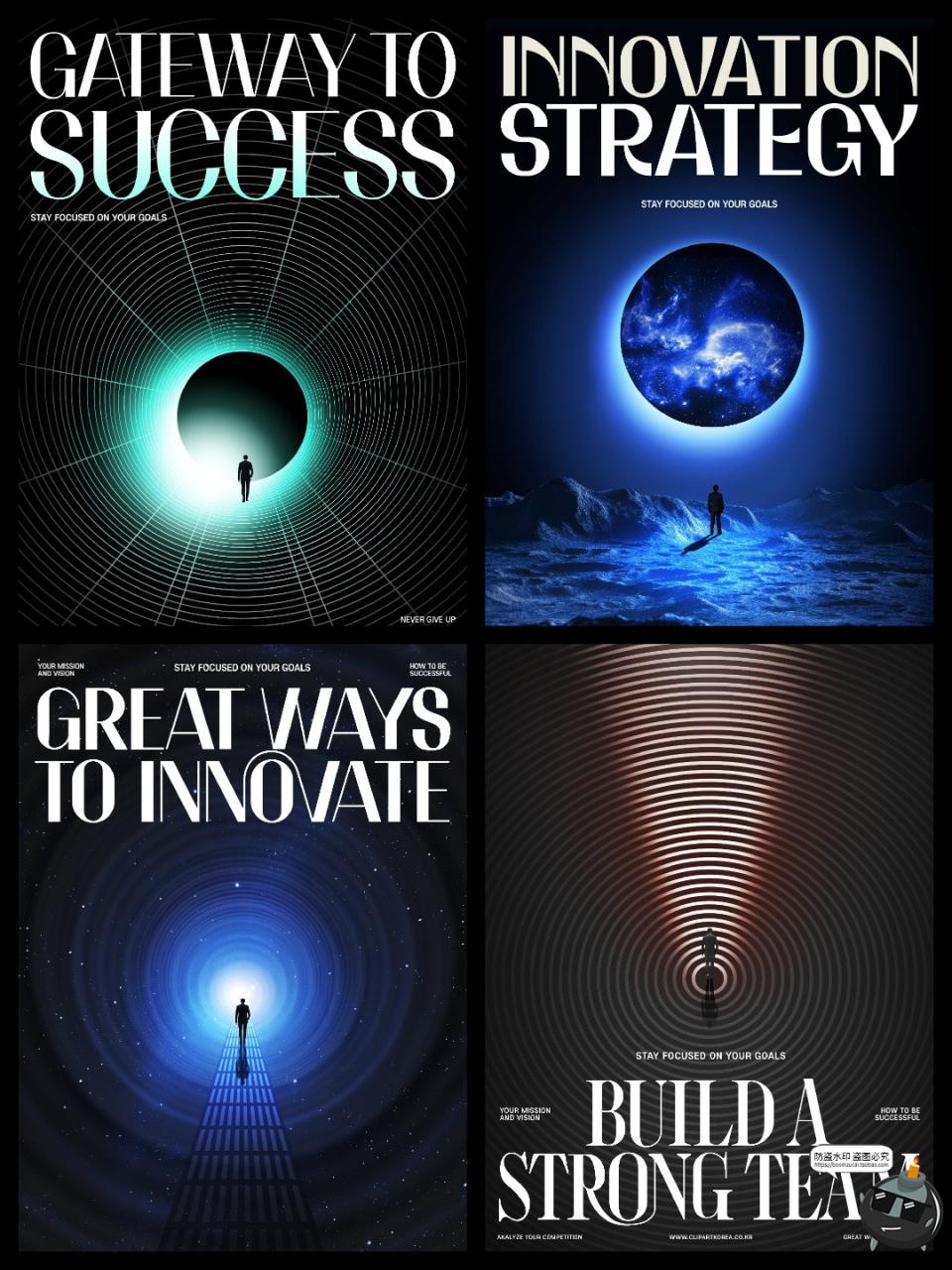 图片[4]-未来科幻抽象超现实主义商业职场楼梯空间创意海报PSD模板ps素材-设计猿