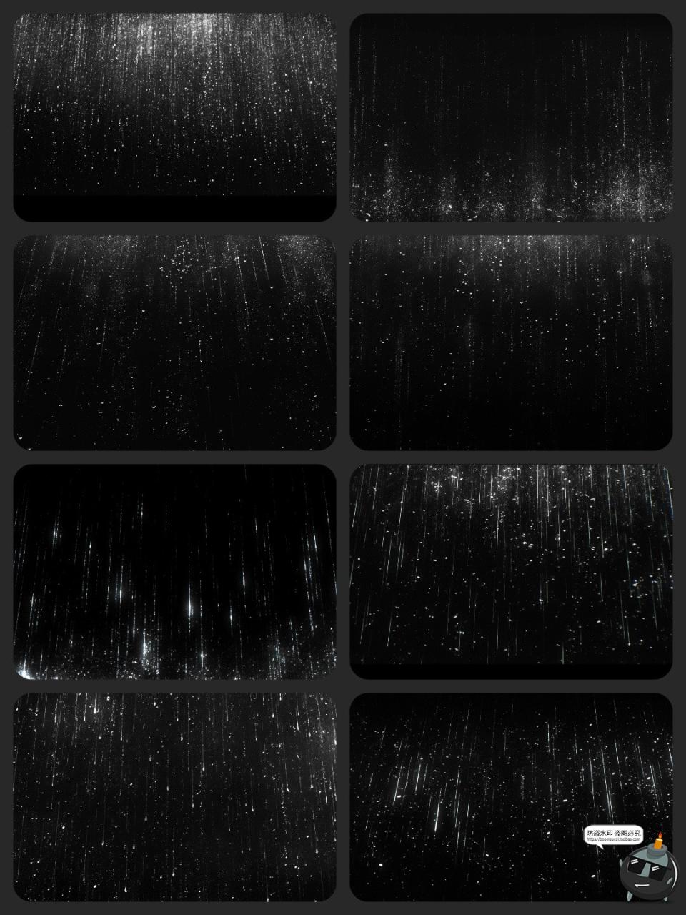 图片[4]-下雨天暴雨雨水坠落动漫元素特效后期合成美工修图PNG免抠素材-设计猿