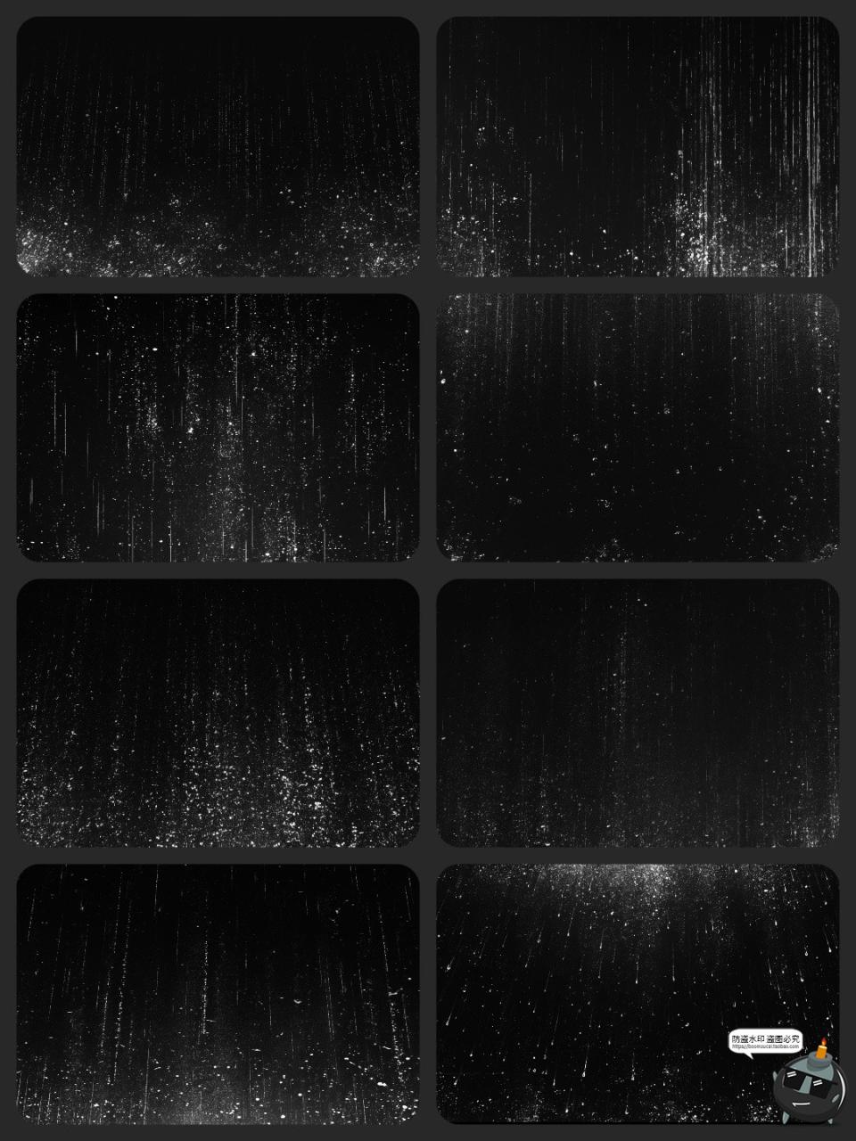 图片[5]-下雨天暴雨雨水坠落动漫元素特效后期合成美工修图PNG免抠素材-设计猿