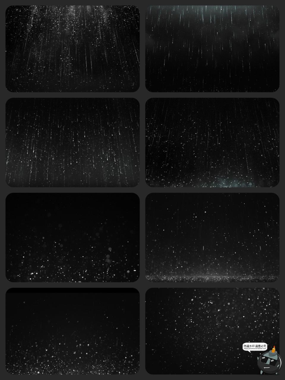 图片[7]-下雨天暴雨雨水坠落动漫元素特效后期合成美工修图PNG免抠素材-设计猿