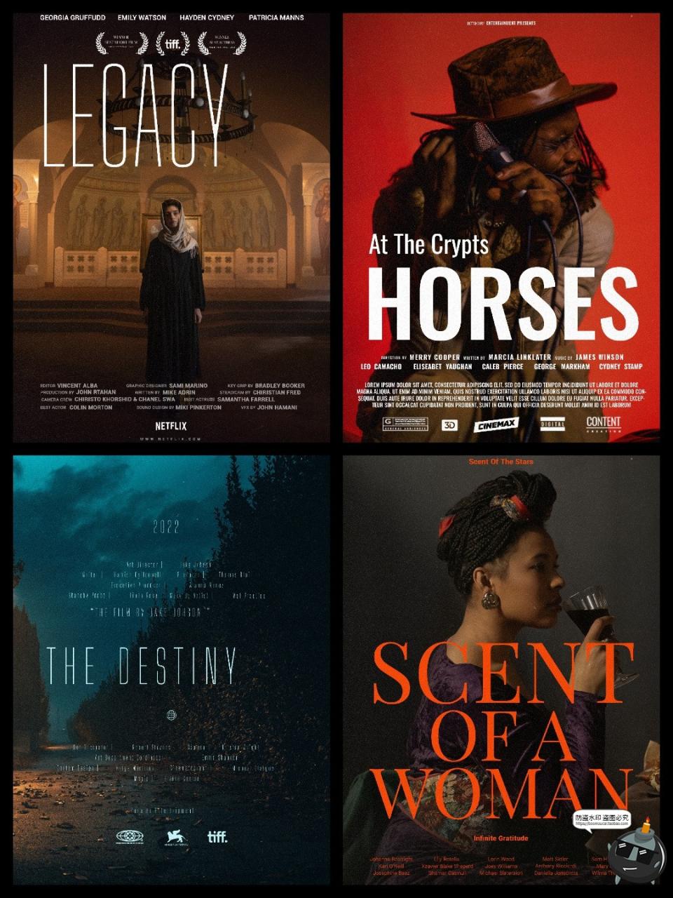 图片[1]-英文电影宣传海报广告文字标题封面文案字体排版PSD分层模板素材-设计猿