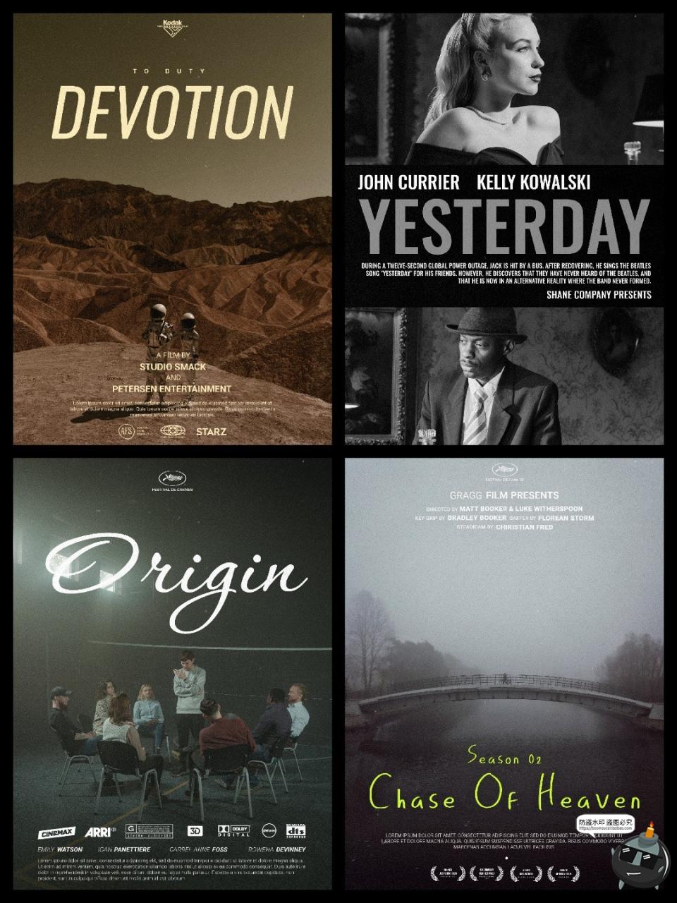 图片[4]-英文电影宣传海报广告文字标题封面文案字体排版PSD分层模板素材-设计猿