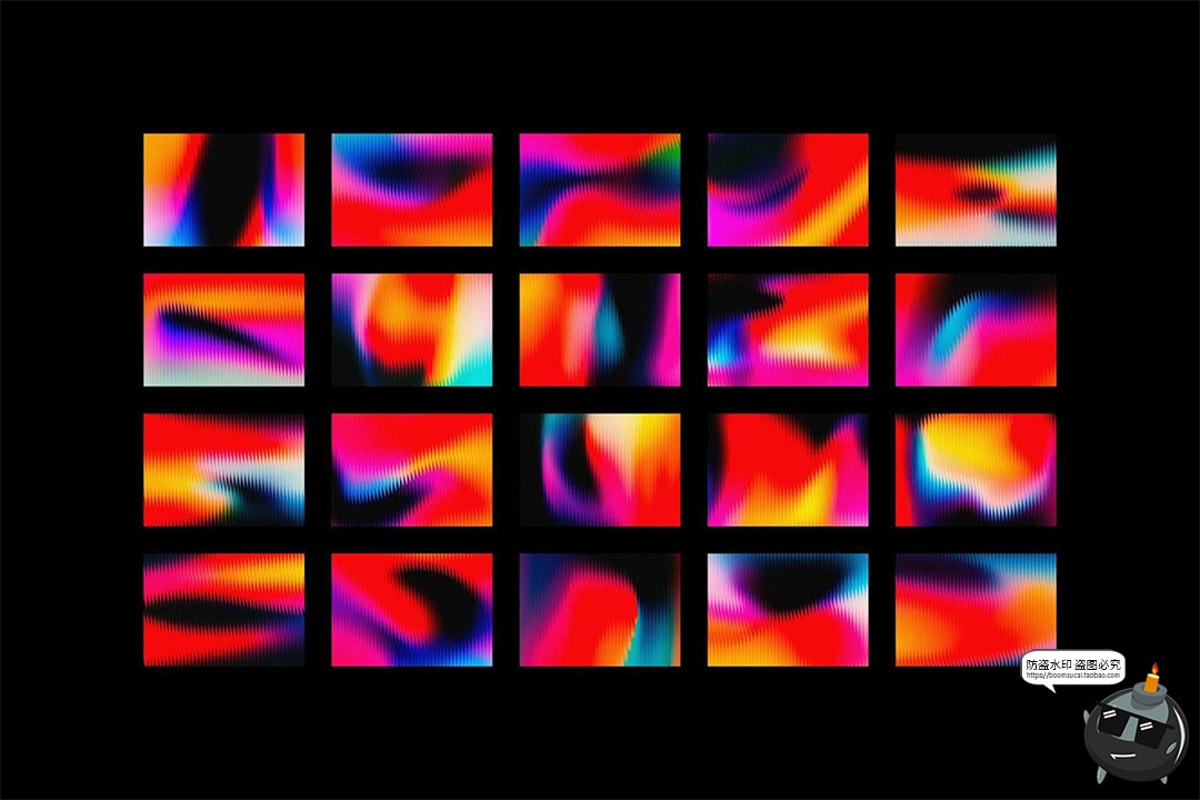 图片[3]-潮流复古长虹玻璃未来科幻渐变条纹科技海报背景底纹JPG图片素材-设计猿