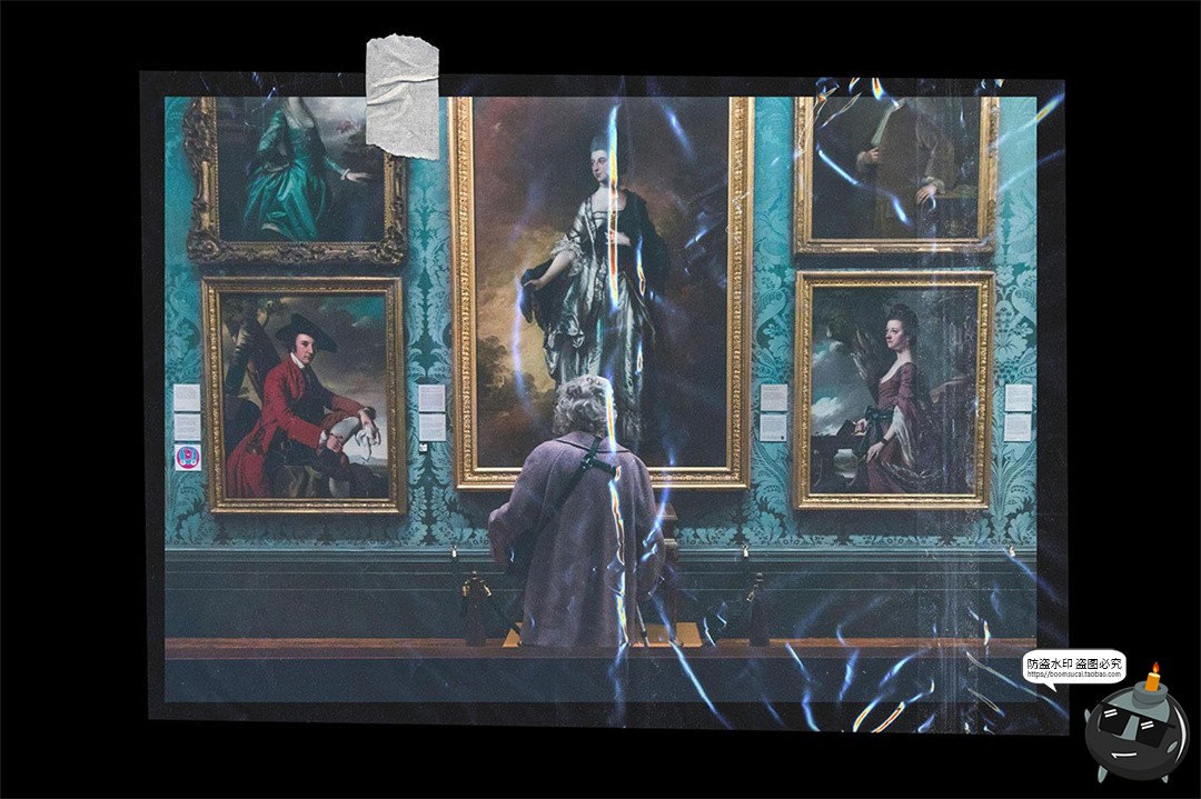 图片[5]-潮流复古做旧塑料纸薄膜黑底叠层褶皱肌理底纹JPG图片合成素材图-设计猿