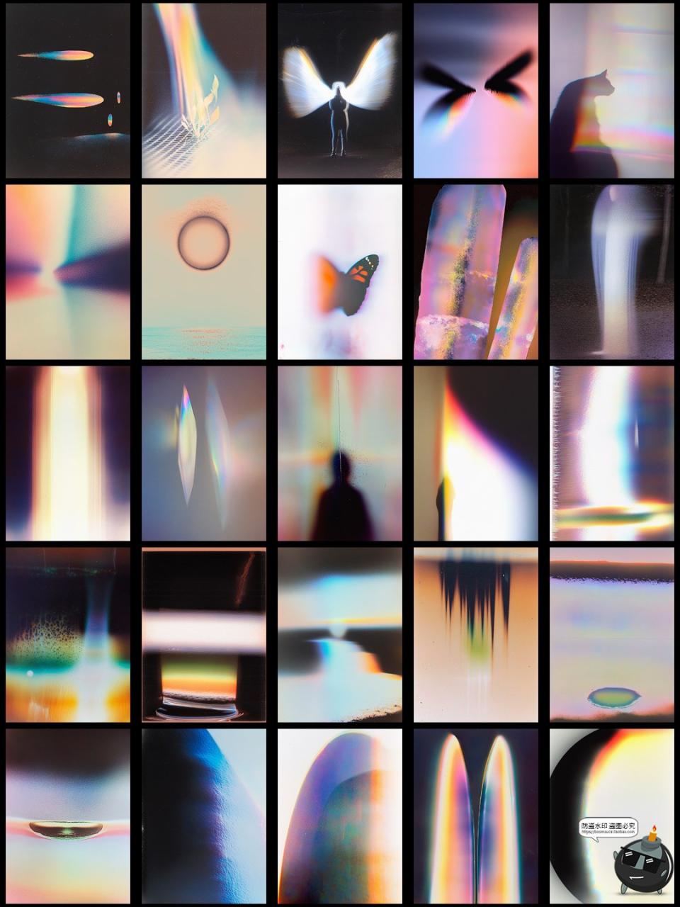 图片[2]-潮流抽象艺术复古迷幻漏光精神颗粒噪点怀旧光晕背景JPG图片素材-设计猿