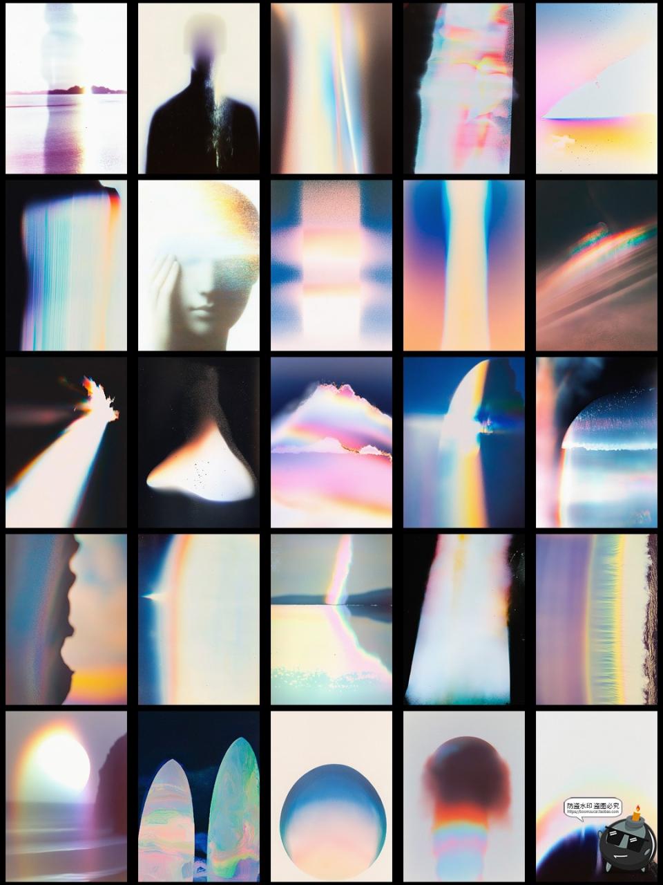 图片[5]-潮流抽象艺术复古迷幻漏光精神颗粒噪点怀旧光晕背景JPG图片素材-设计猿