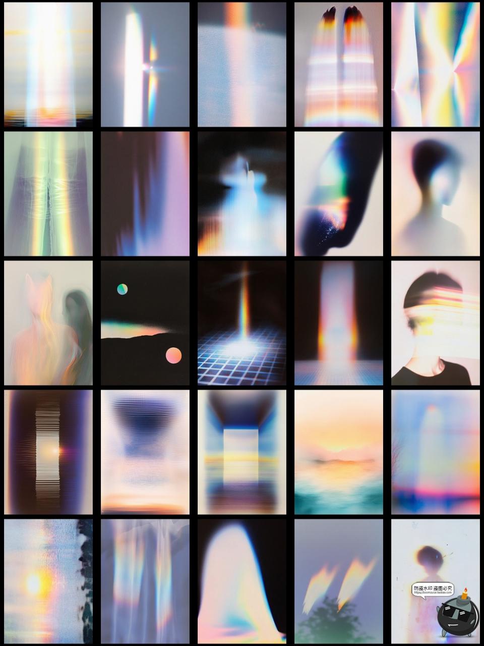 图片[6]-潮流抽象艺术复古迷幻漏光精神颗粒噪点怀旧光晕背景JPG图片素材-设计猿