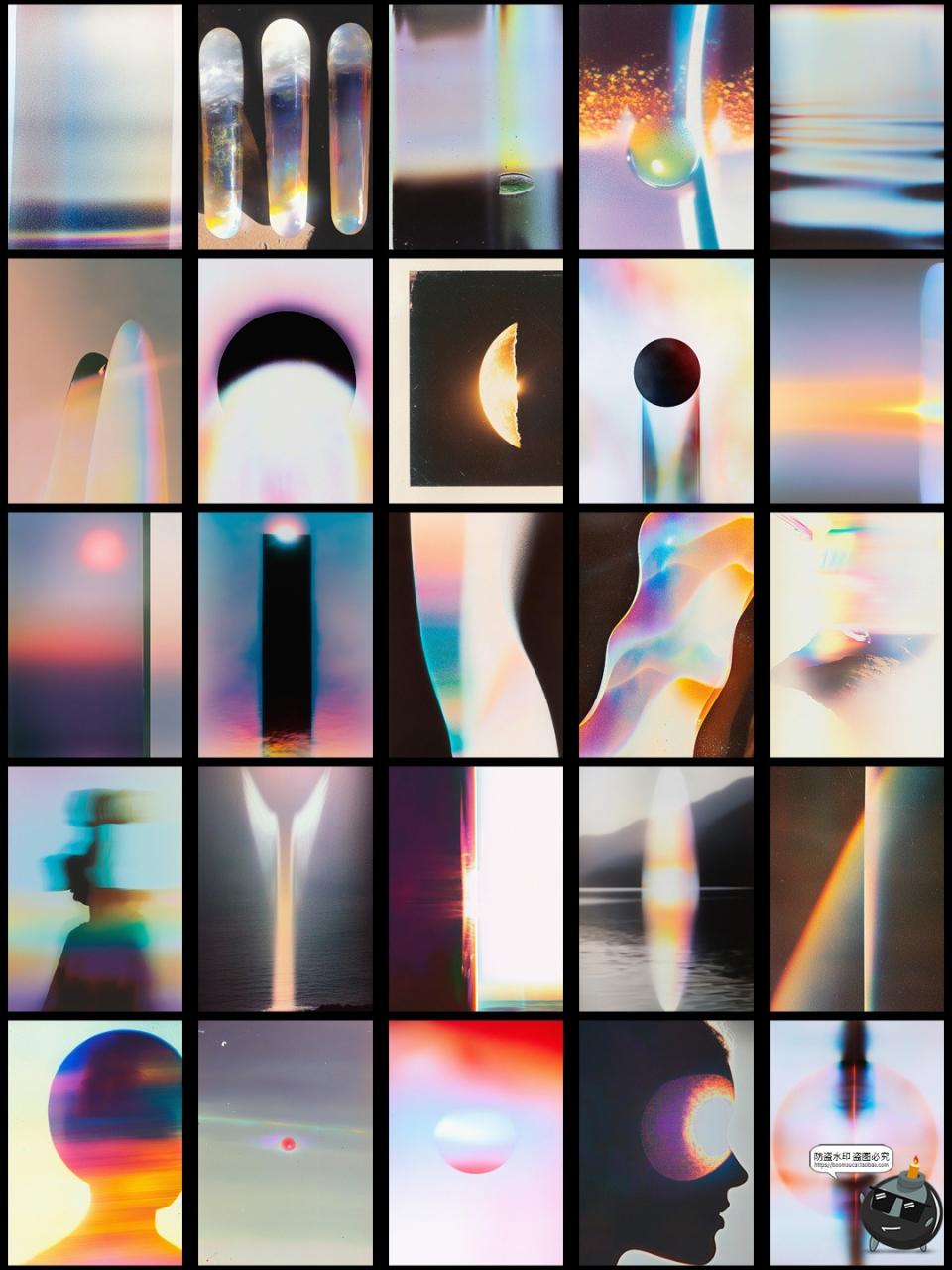 图片[10]-潮流抽象艺术复古迷幻漏光精神颗粒噪点怀旧光晕背景JPG图片素材-设计猿