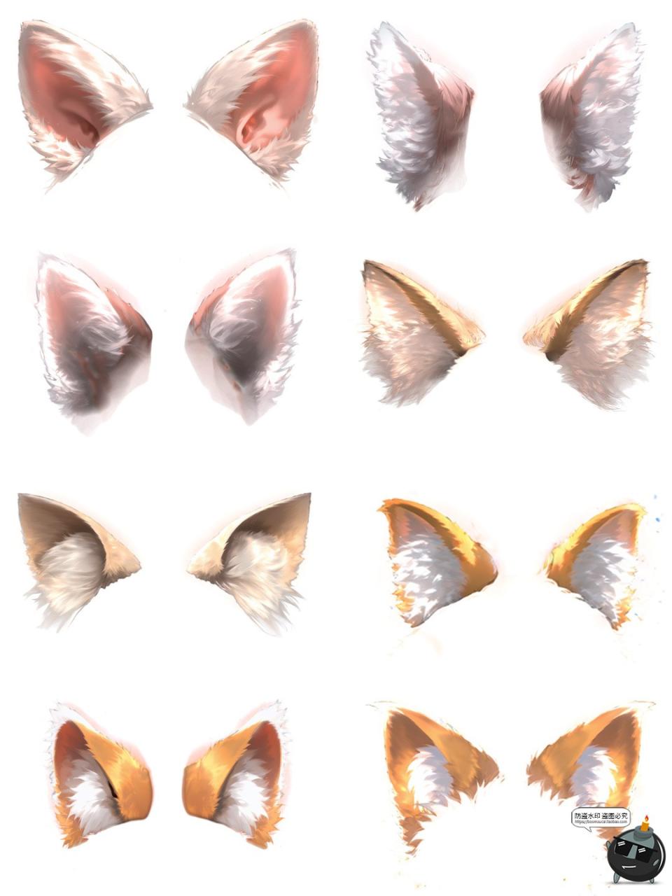 图片[5]-毛绒动物兔子猫狗兽宠物耳朵cos照片美工合成特效免抠PNG图片素材-设计猿