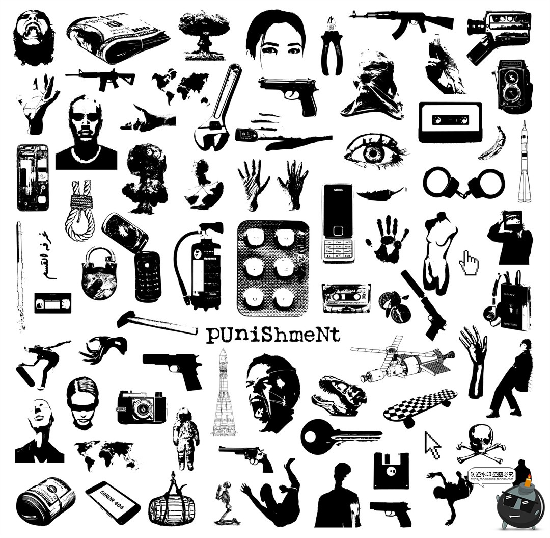 图片[2]-野兽派故障线框图复古未来主义轮廓包装图标PNG免抠AI矢量svg素材-设计猿