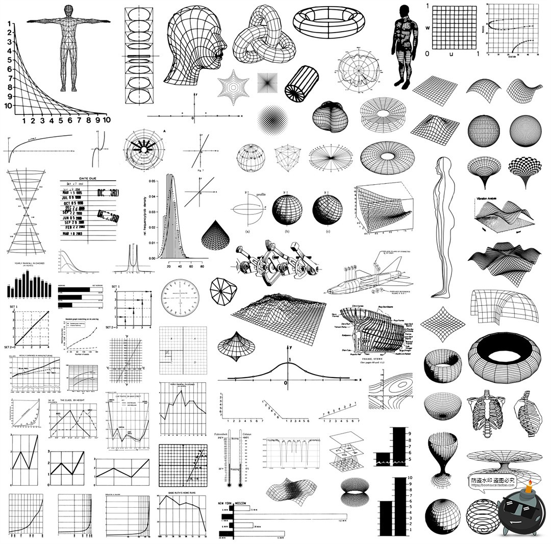 图片[3]-野兽派故障线框图复古未来主义轮廓包装图标PNG免抠AI矢量svg素材-设计猿
