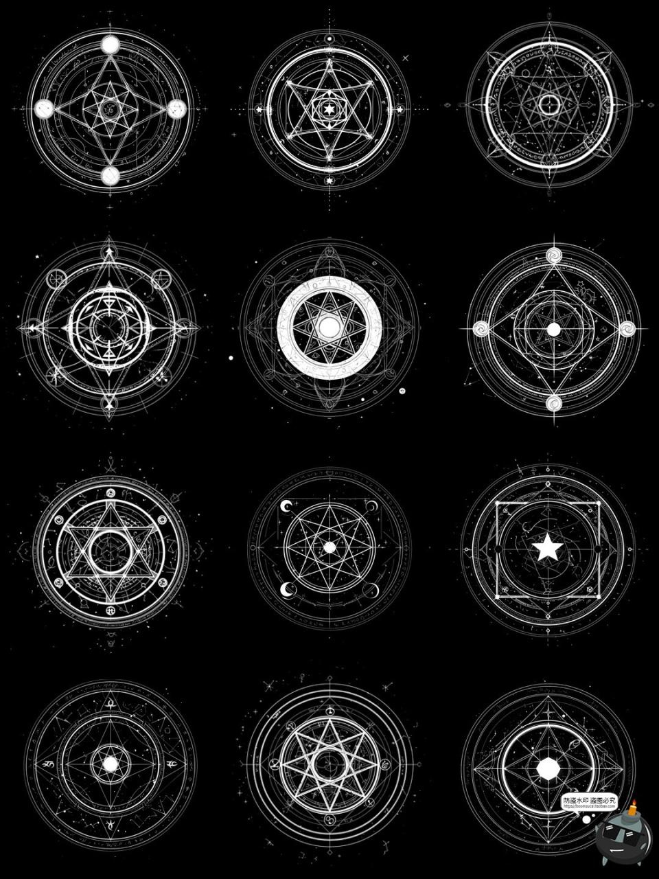 图片[2]-圆形魔法阵环神奇法术圆环美工特效后期合成叠加图片PNG免抠素材-设计猿