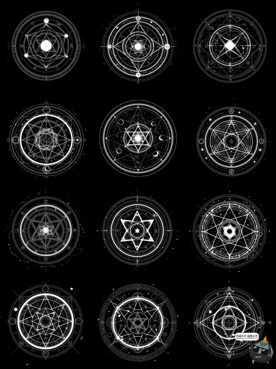 图片[3]-圆形魔法阵环神奇法术圆环美工特效后期合成叠加图片PNG免抠素材-设计猿