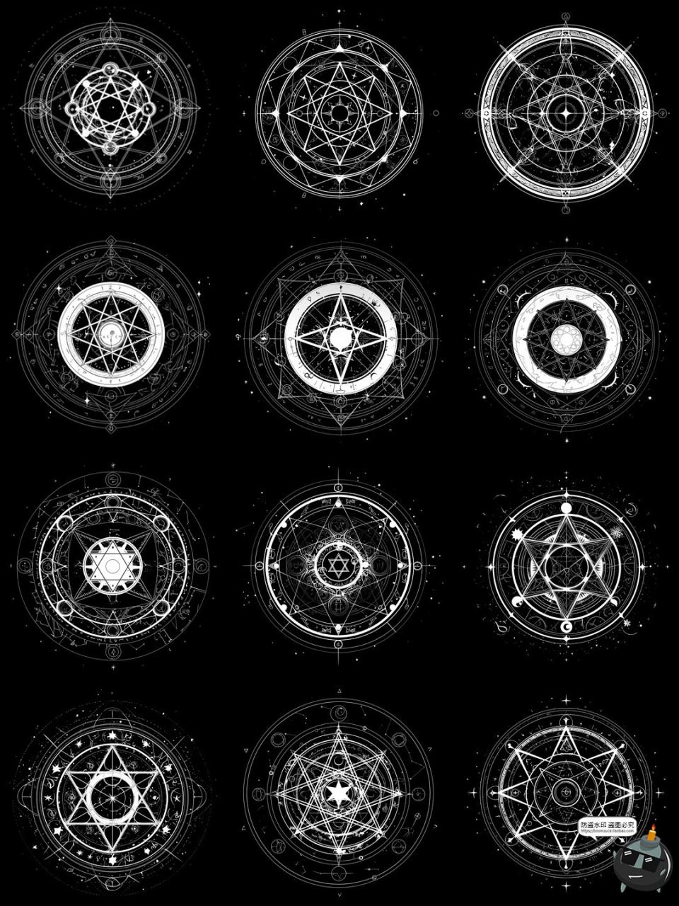 图片[4]-圆形魔法阵环神奇法术圆环美工特效后期合成叠加图片PNG免抠素材-设计猿