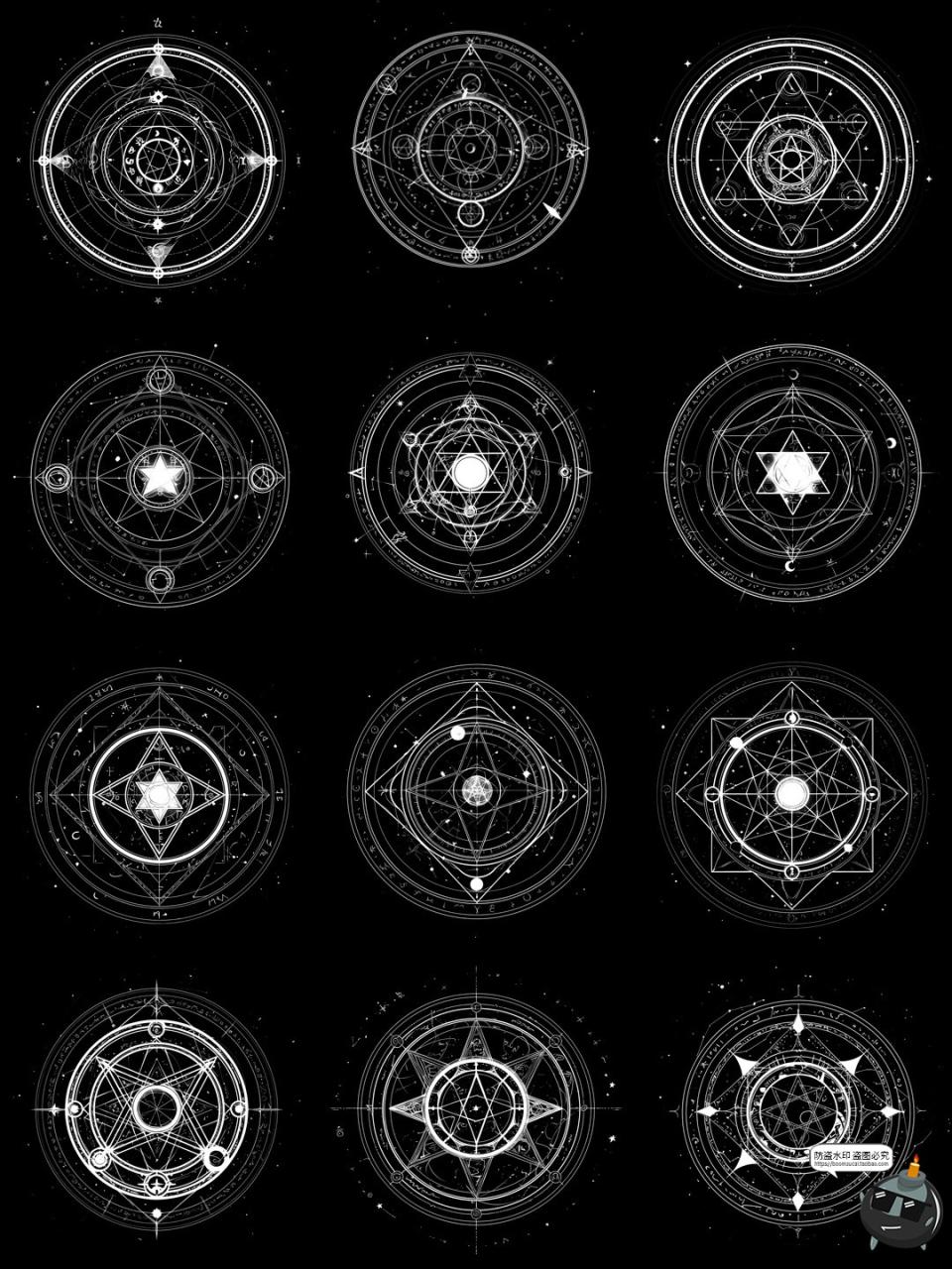 图片[5]-圆形魔法阵环神奇法术圆环美工特效后期合成叠加图片PNG免抠素材-设计猿