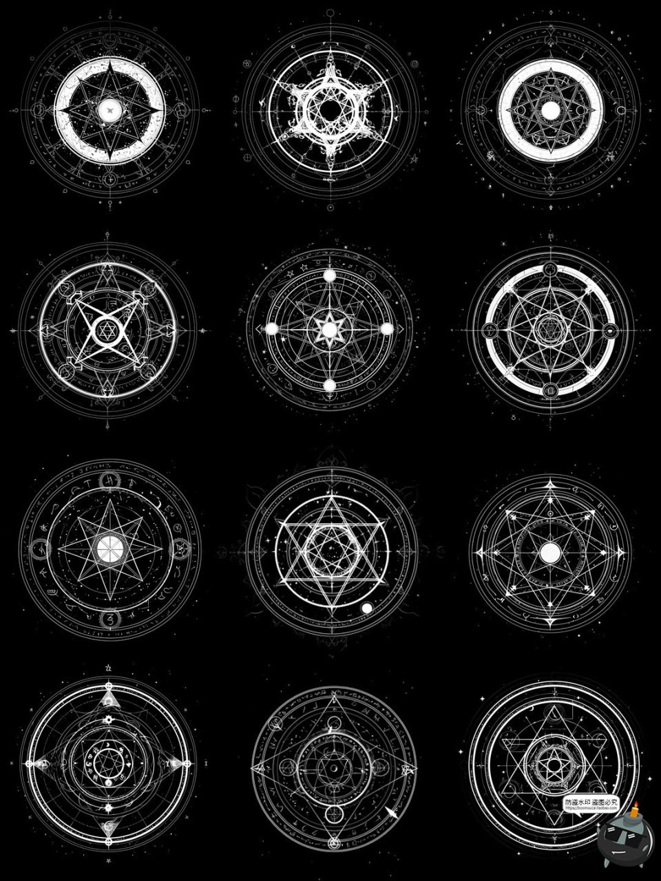 图片[7]-圆形魔法阵环神奇法术圆环美工特效后期合成叠加图片PNG免抠素材-设计猿