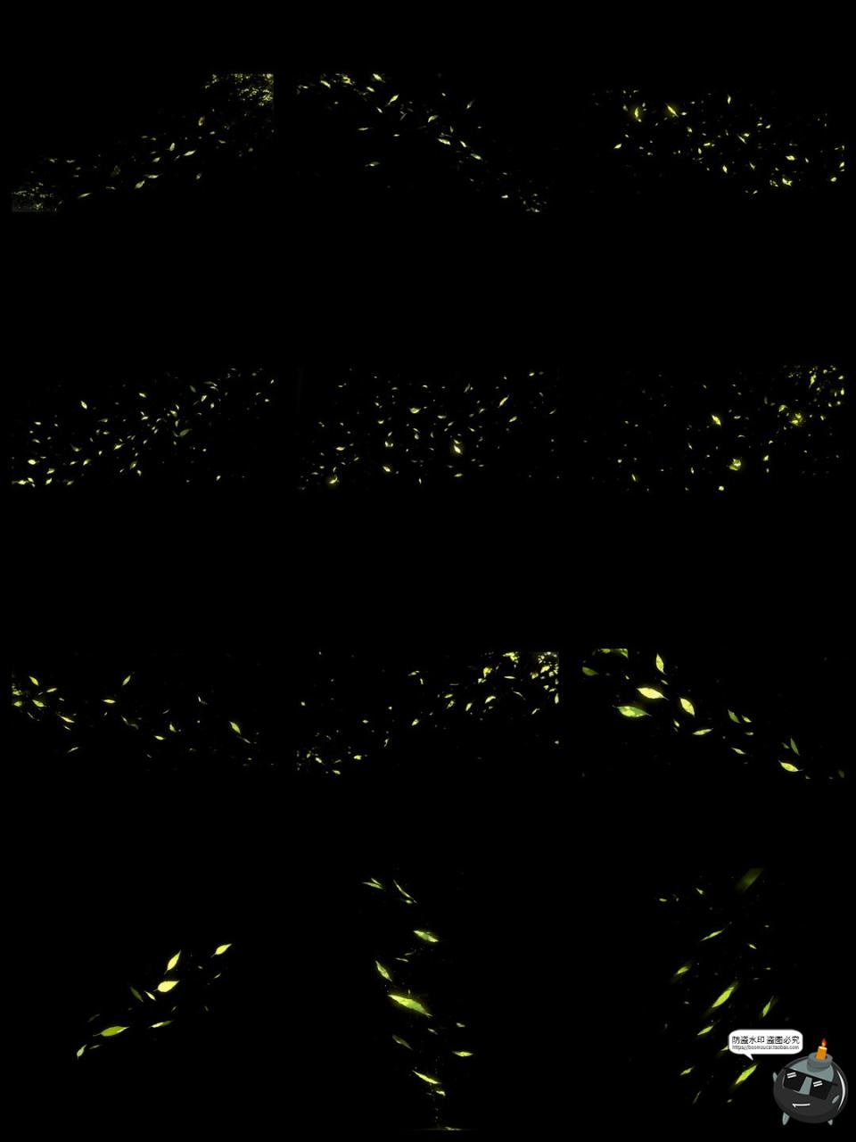 图片[10]-绿叶漂浮光影飞舞氛围特效cos照片动漫后期合成美工PNG免抠素材图-设计猿