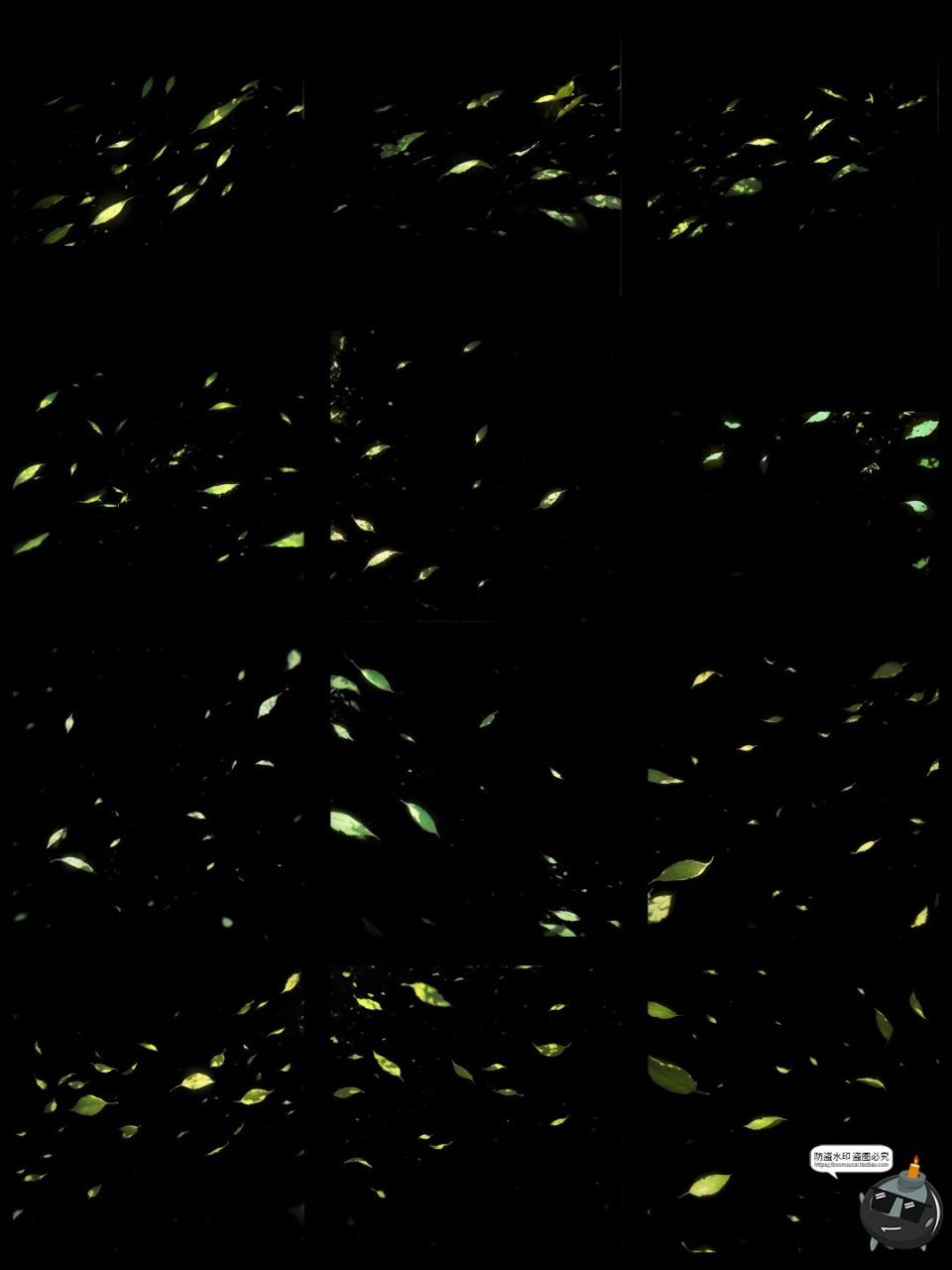 图片[13]-绿叶漂浮光影飞舞氛围特效cos照片动漫后期合成美工PNG免抠素材图-设计猿