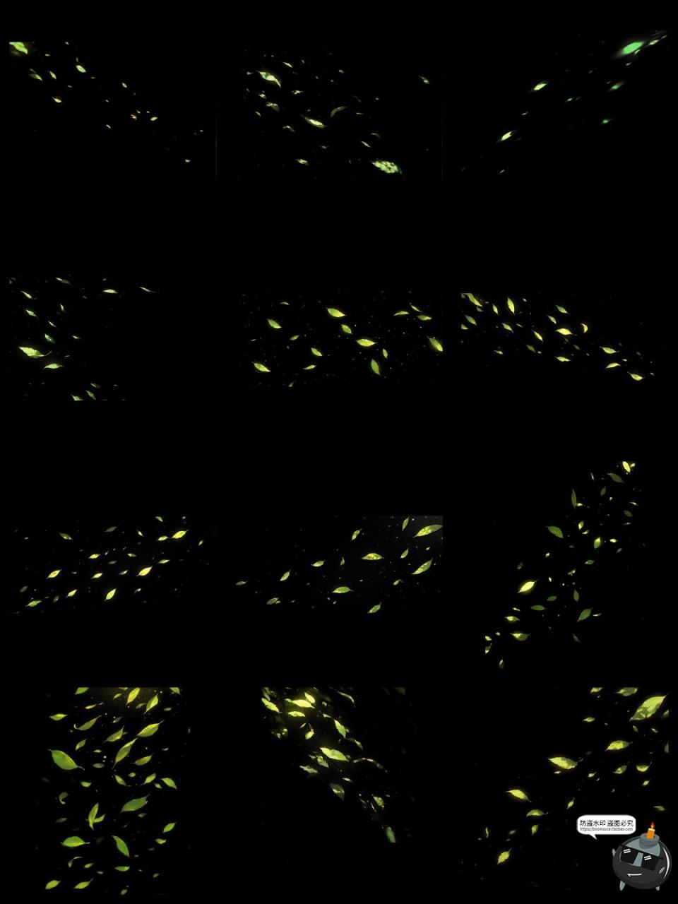 图片[16]-绿叶漂浮光影飞舞氛围特效cos照片动漫后期合成美工PNG免抠素材图-设计猿