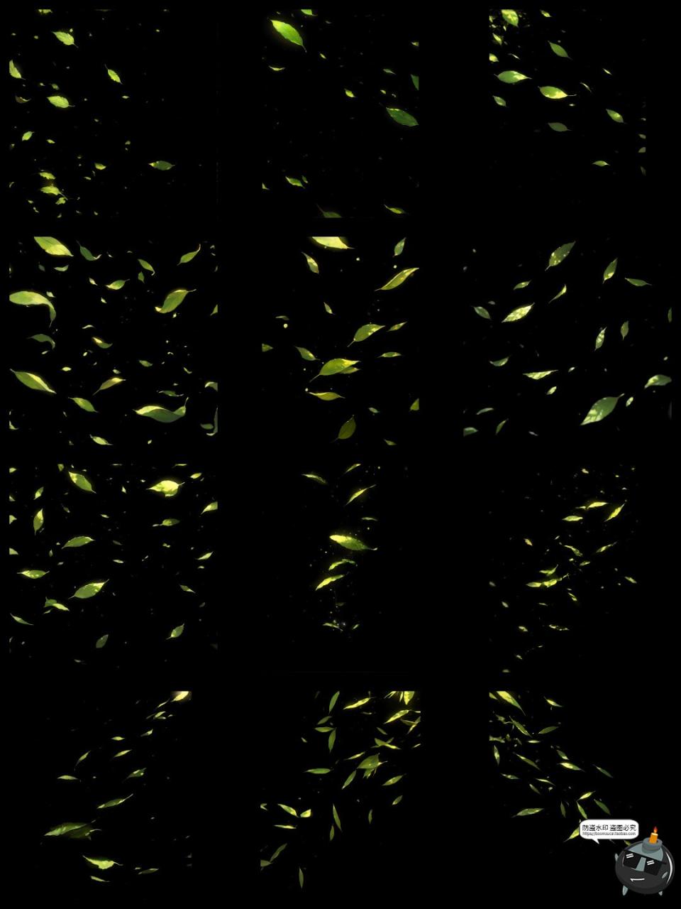 图片[19]-绿叶漂浮光影飞舞氛围特效cos照片动漫后期合成美工PNG免抠素材图-设计猿