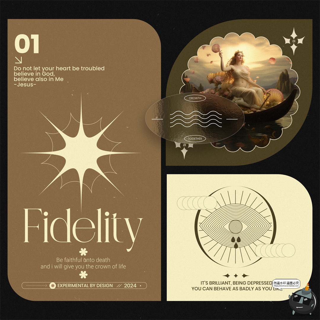 图片[1]-古典排版经典精美中世纪复古标签卡片海报社交媒体PSD模板ps素材-设计猿