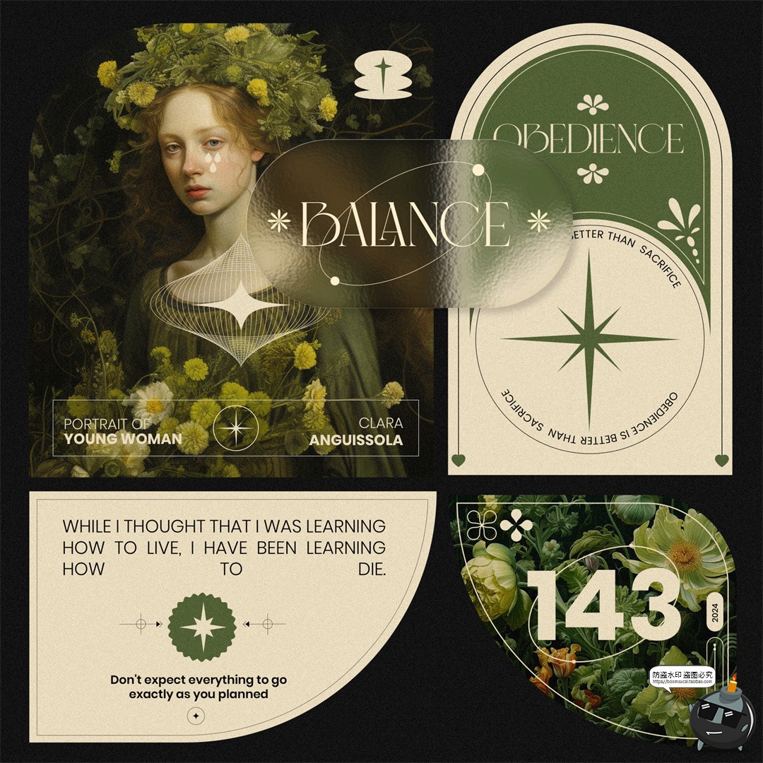 图片[3]-古典排版经典精美中世纪复古标签卡片海报社交媒体PSD模板ps素材-设计猿