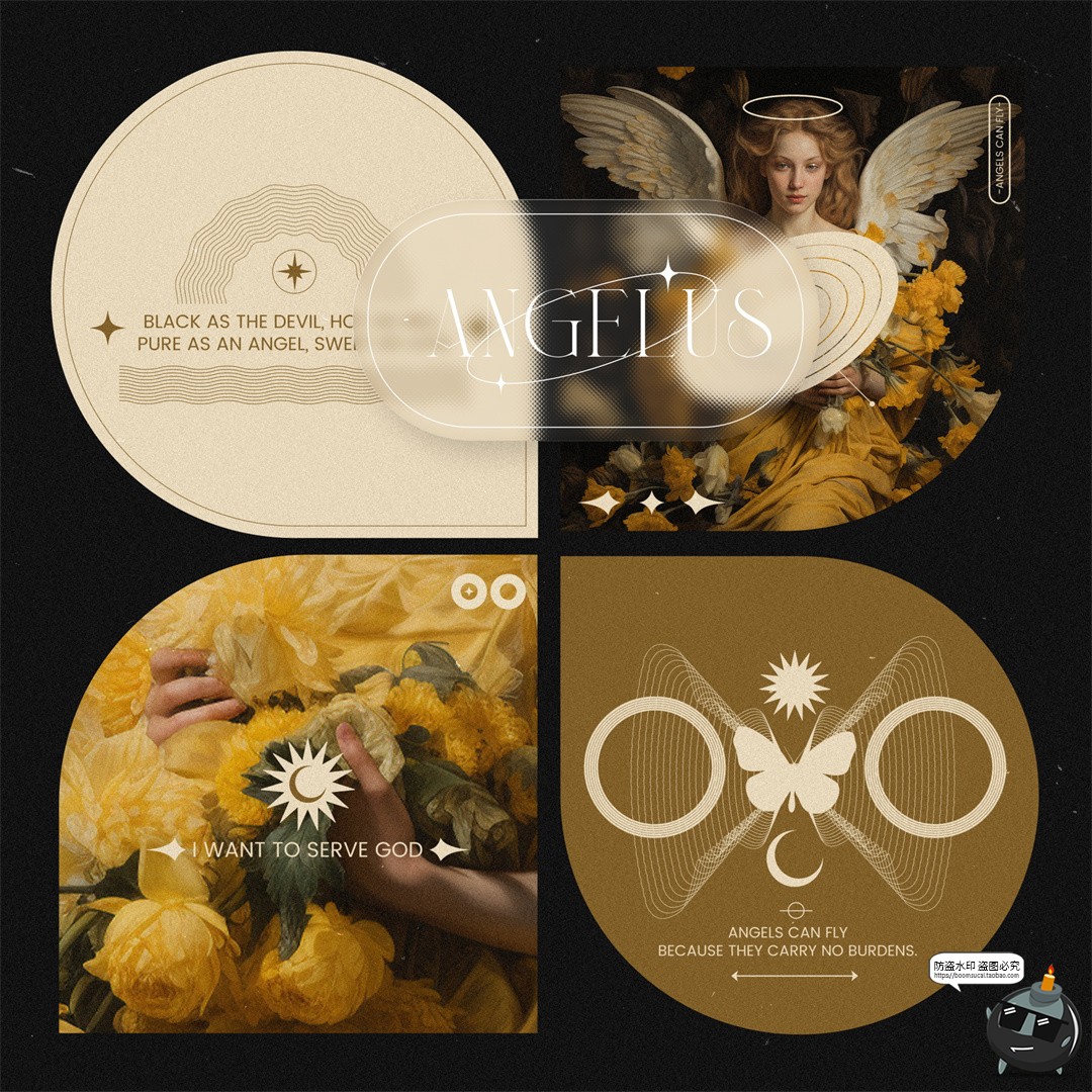 图片[5]-古典排版经典精美中世纪复古标签卡片海报社交媒体PSD模板ps素材-设计猿