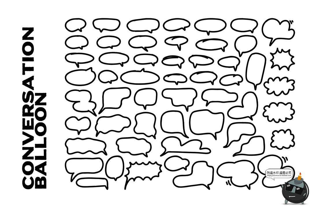 图片[7]-1000款马克笔手绘标记符号涂鸦线条爱心气泡对话框AI矢量PNG素材-设计猿