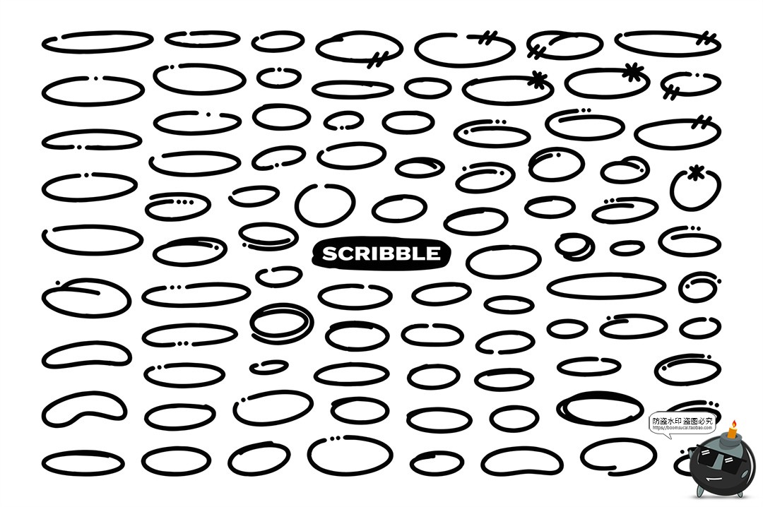 图片[10]-1000款马克笔手绘标记符号涂鸦线条爱心气泡对话框AI矢量PNG素材-设计猿