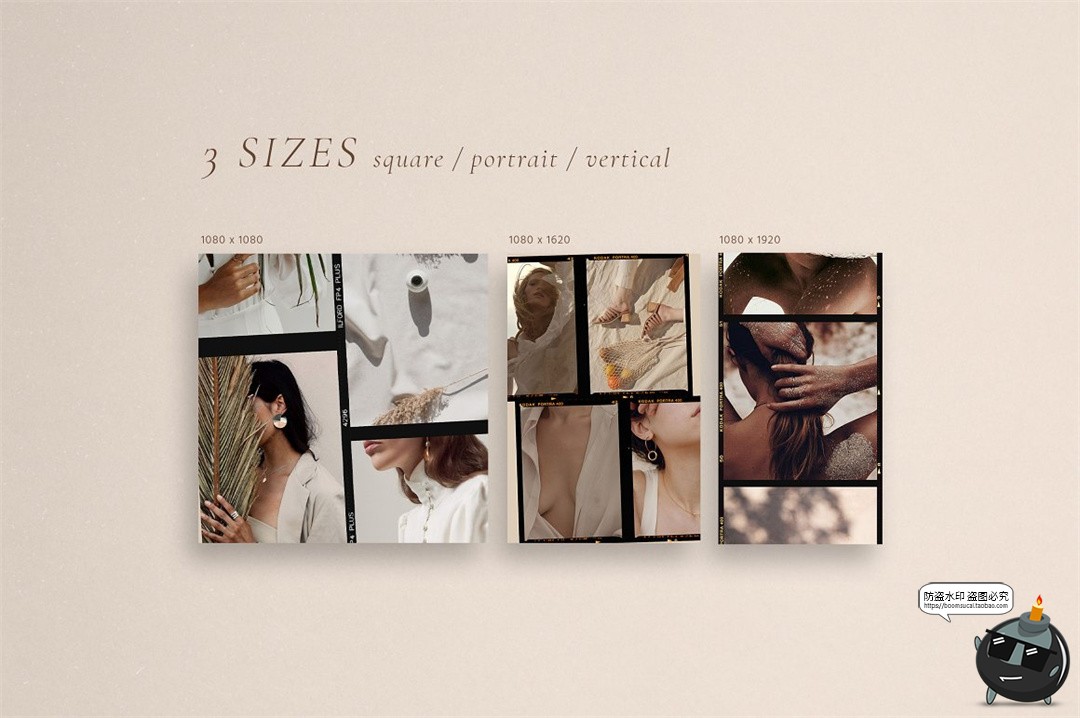 图片[2]-复古电影框架胶片相片照片撕纸纹理图片故事排版海报PSD模板素材-设计猿