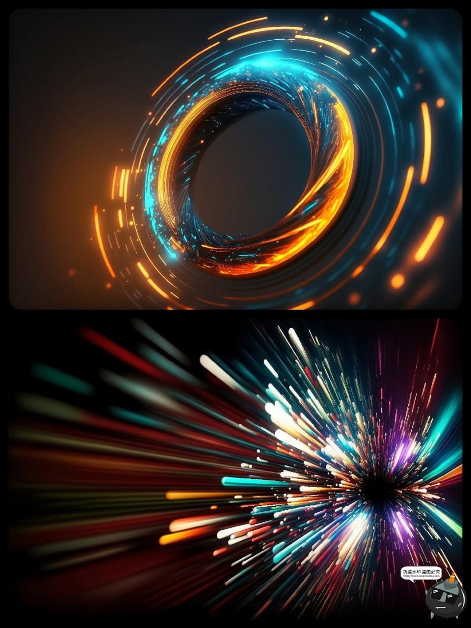 图片[5]-未来科幻视觉冲击宇宙虚空射线炫丽射线光线光效JPG背景图片素材-设计猿